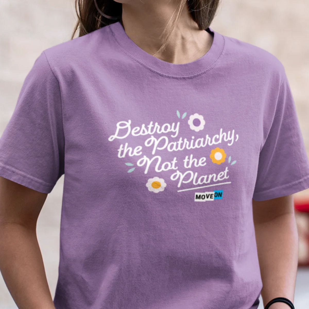 "Destroy The Patriarchy, Not The Planet" Unisex Organic Cotton T-Shirt - Image 2