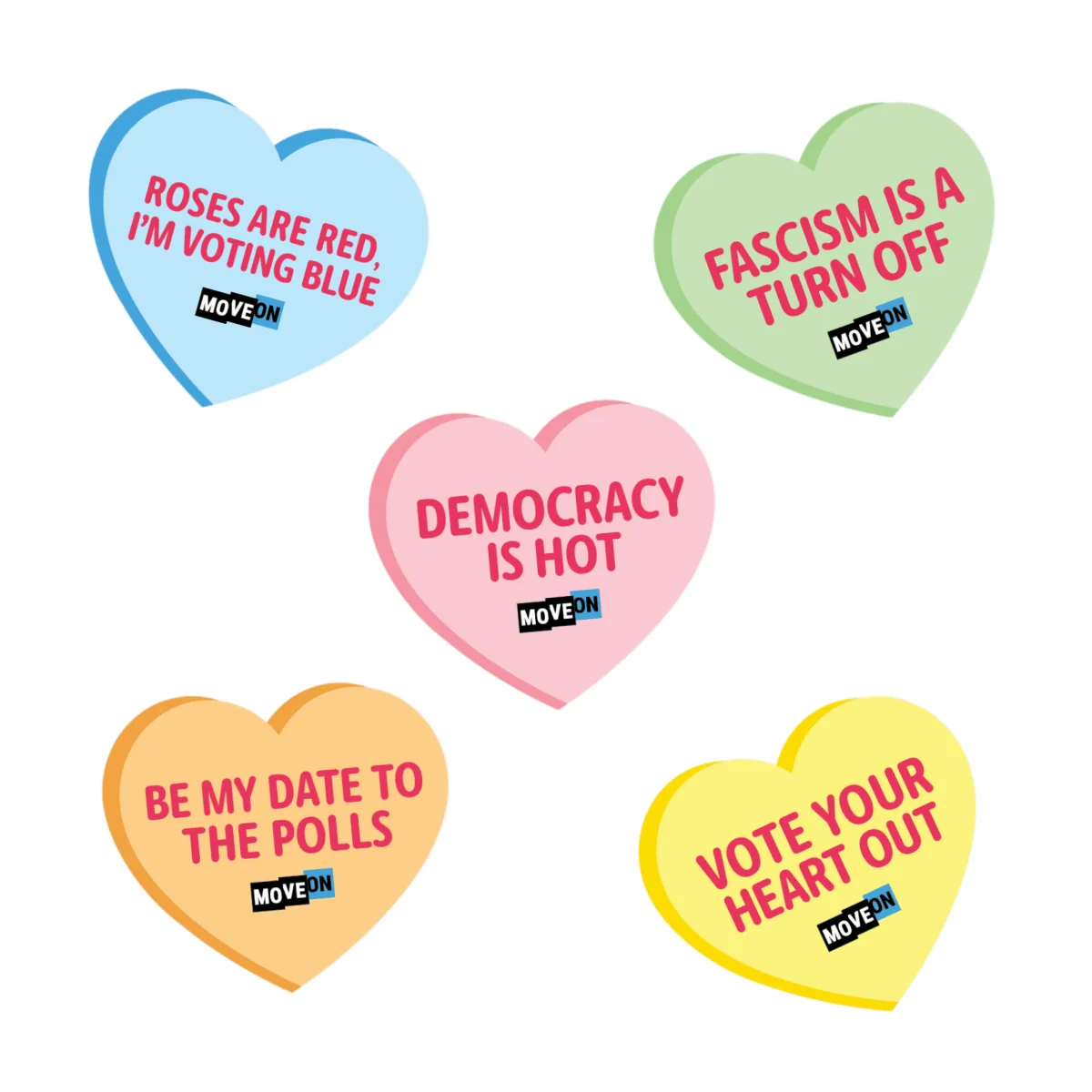 Vote Your Heart Out Pin and Candy Heart Sticker Packs! - Image 5