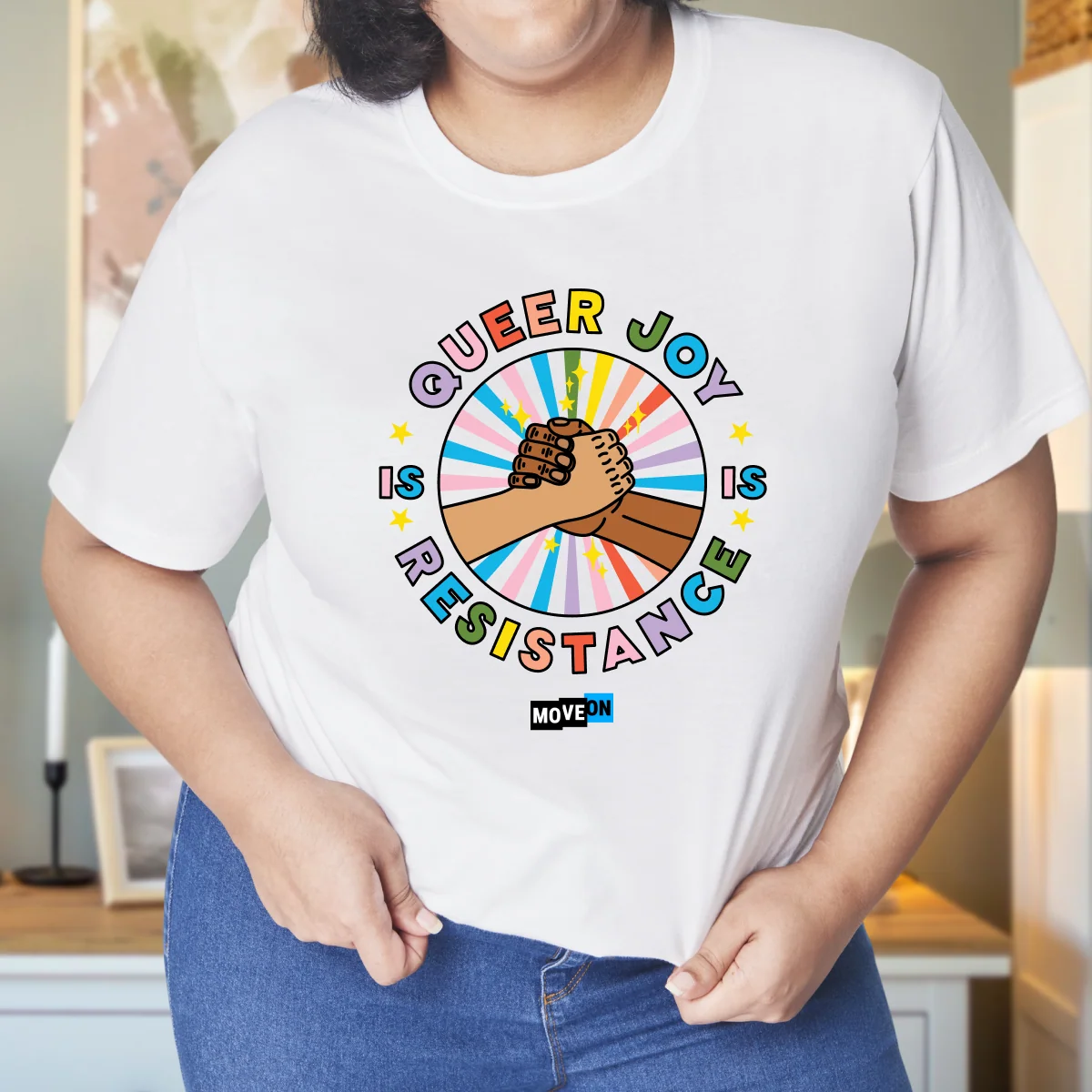 "Queer Joy Is Resistance" Unisex Cotton T-Shirt - Image 3