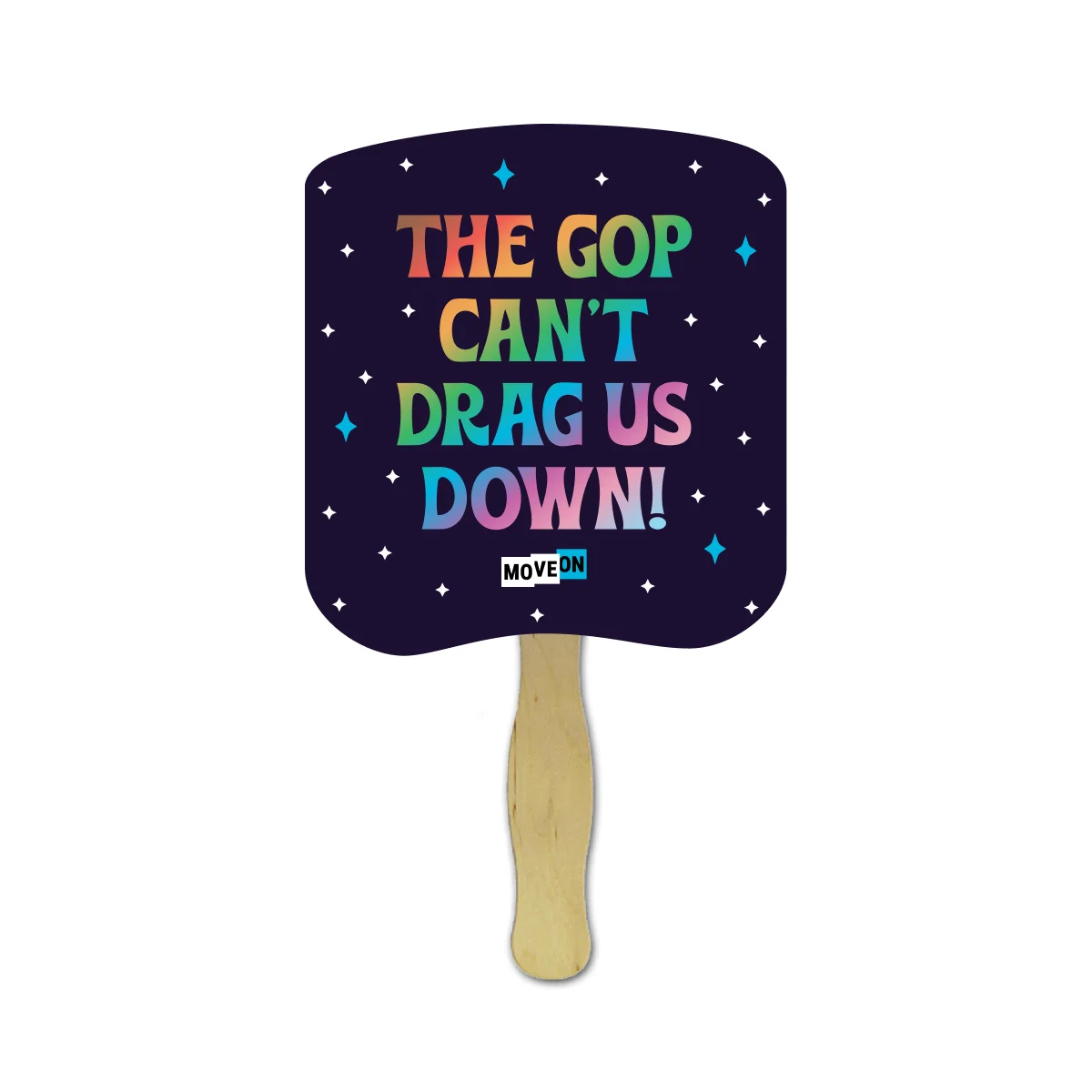 "The GOP Can't Drag Us Down!" Fan and Button Set - Image 4