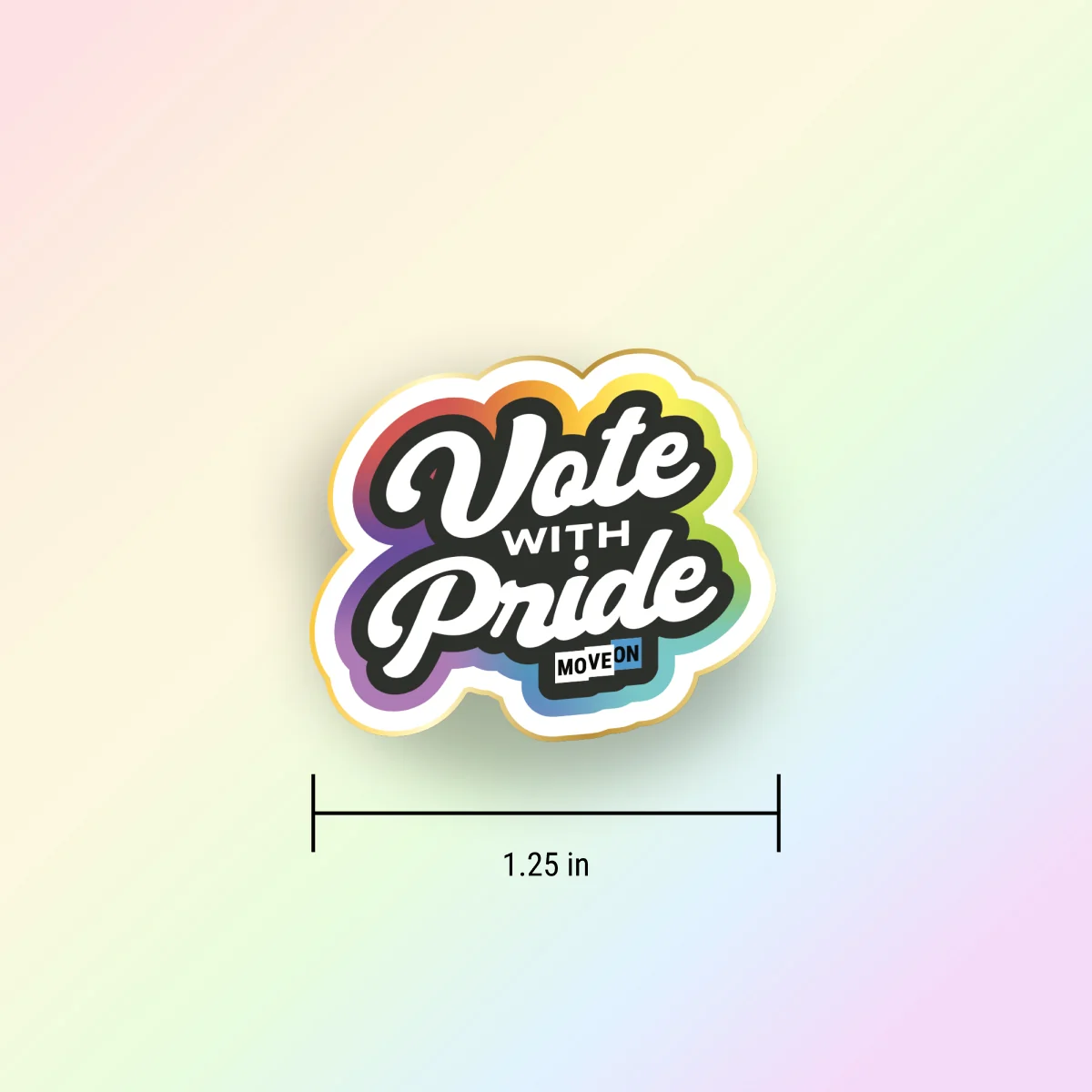 Vote with Pride Enamel Pin - Image 2