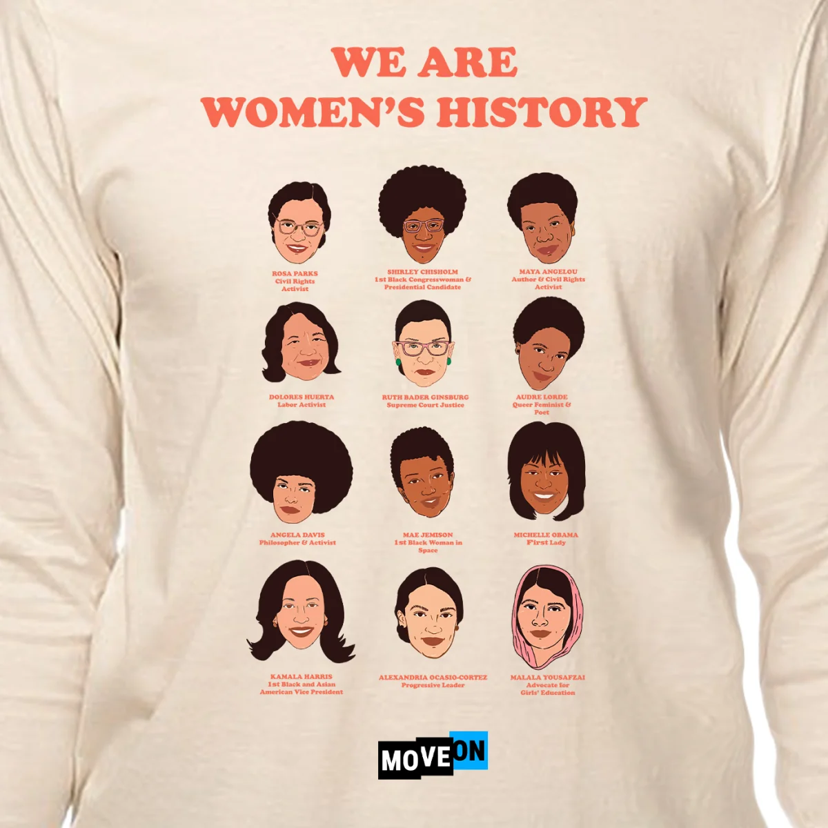 "We Are Women's History" Long Sleeve Organic Cotton Shirt - Image 3